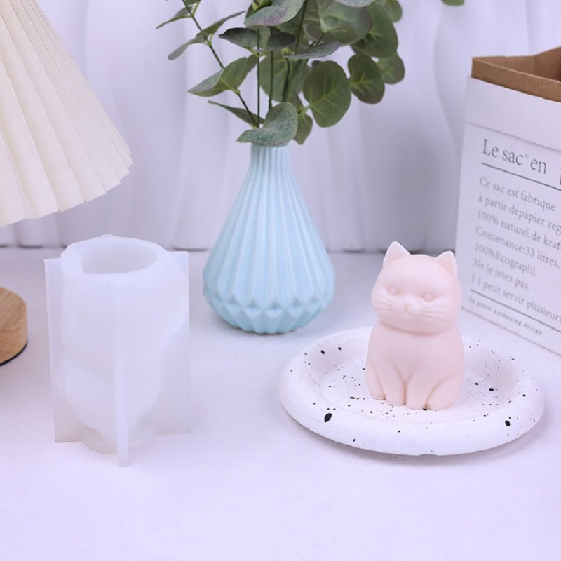 Candle Making Fat - 3D 脂肪猫動物シリコーンキャンドルモールド DIY 素敵なキティ石膏型アロマセラピー石鹸作成ツール手作りギフト家の装飾