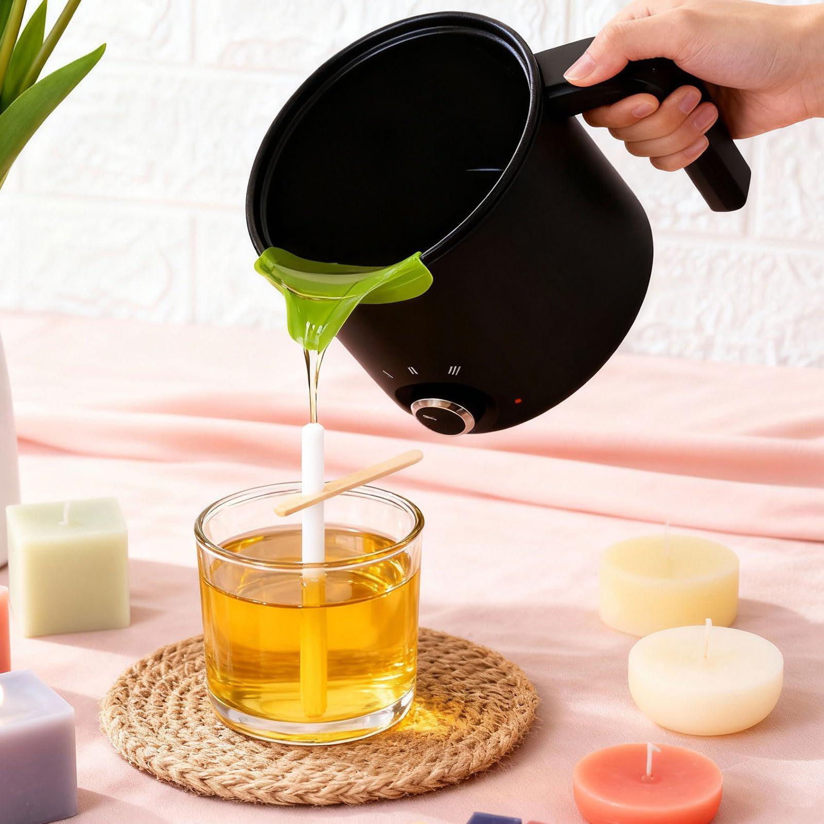 Candle Making Jug - EU 1.5L ワックス溶解ポット キャンドルワックス溶解装置 3段階温度調節 電気式ノンスティックキャンドル製造用溶解ポット