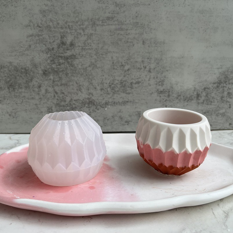Candle Making Jug - 小さな丸い肉プランターシリコーン型ポット手作りジュエリー収納ボックス作るコンクリートキャンドルジャープランター型