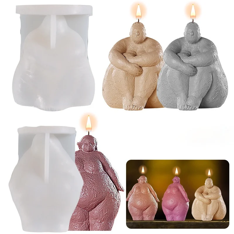 Candle Making Fat - 女性のための抽象的なシリコーンキャンドル,大きな樹脂型,家の装飾,ギフト