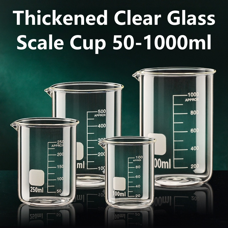 Candle Making Jug - 50-1000 ミリリットルコンビネーションセット高ホウケイ酸ガラス計量カップクリアスケールカップ実験室ビーカーキッチンベーキング計量マグ