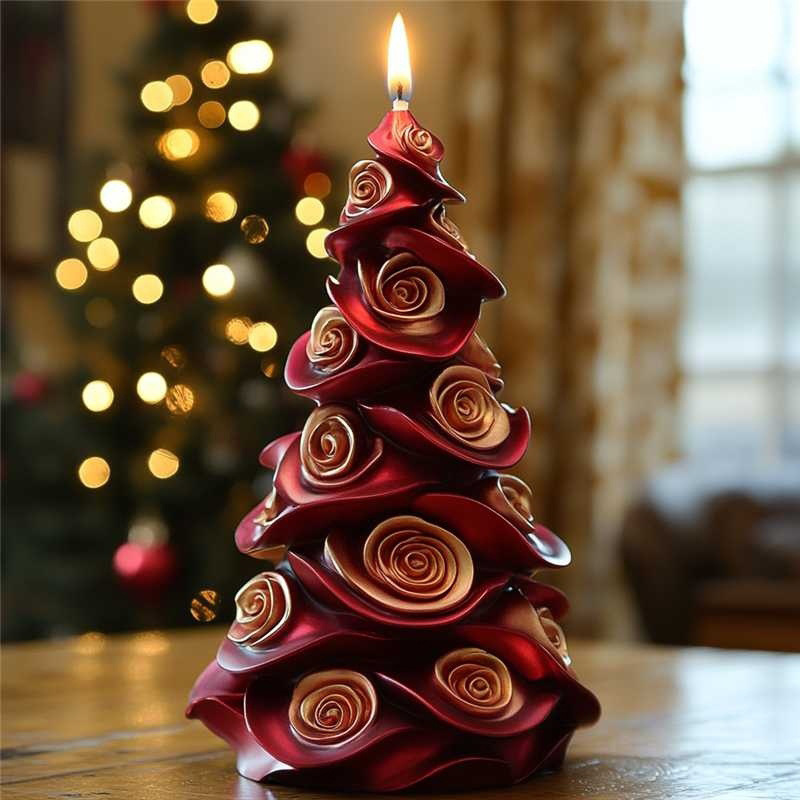 Candle Making Party - 3D クリスマスツリーキャンドルシリコーン型 DIY クリスマスパーティーの装飾アロマセラピー石膏製作金型家の装飾ギフト