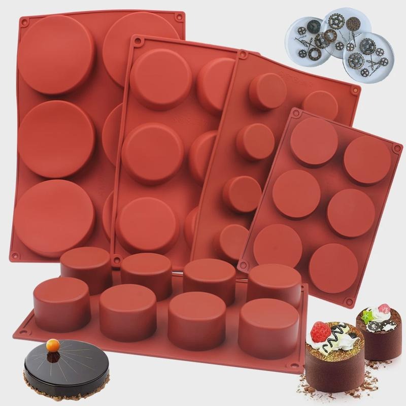 Candle Making Supplies Wholesale - 丸型シリコンソープモールド DIY手作り石鹸作りツール シリコン型 チョコレートケーキ キャンドル用 簡単リリース＆再利用可能