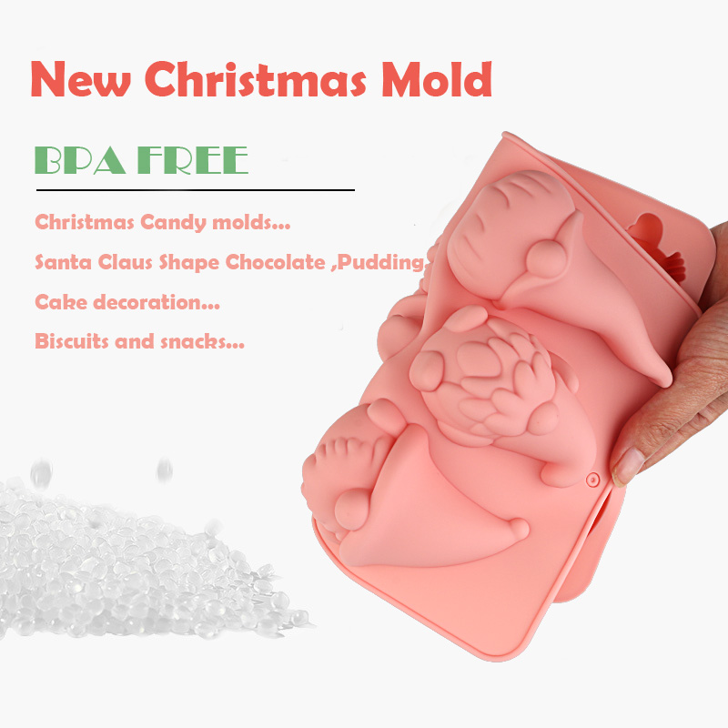 6つの空洞を持つクリスマスノームケーキチョコレートシリコン製 - Candle Making Activity のレビューと価格
