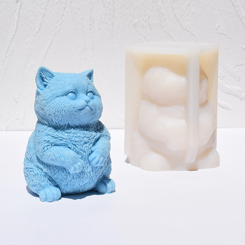 3Dファットキャットシリコンキャンドルモールド、DIY立って - Candle Making Fat のレビューと価格