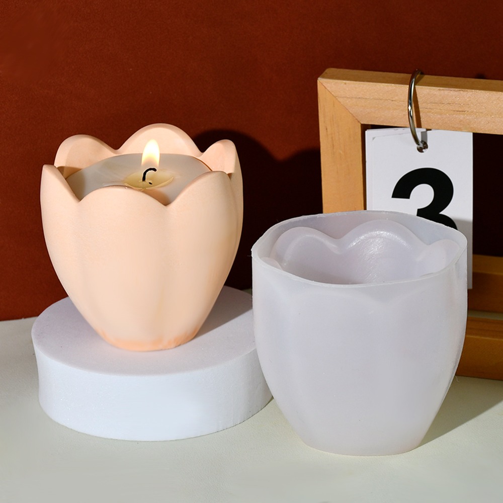チューリップキャンドルホルダーシリコーン金型花樹脂石鹸箱作成 - Candle Making Supplies Wholesale のレビューと価格
