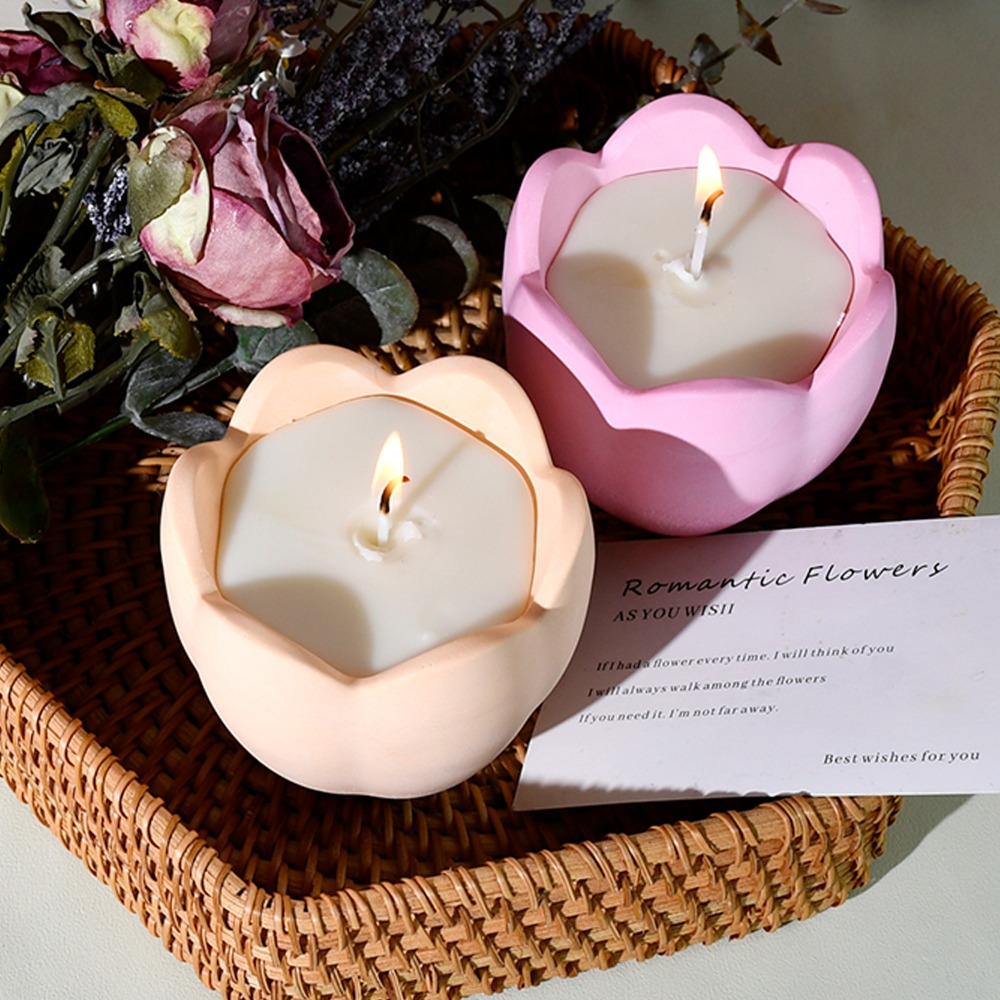 チューリップキャンドルホルダーシリコーン金型花樹脂石鹸箱作成 - Candle Making Supplies Wholesale のレビューと価格