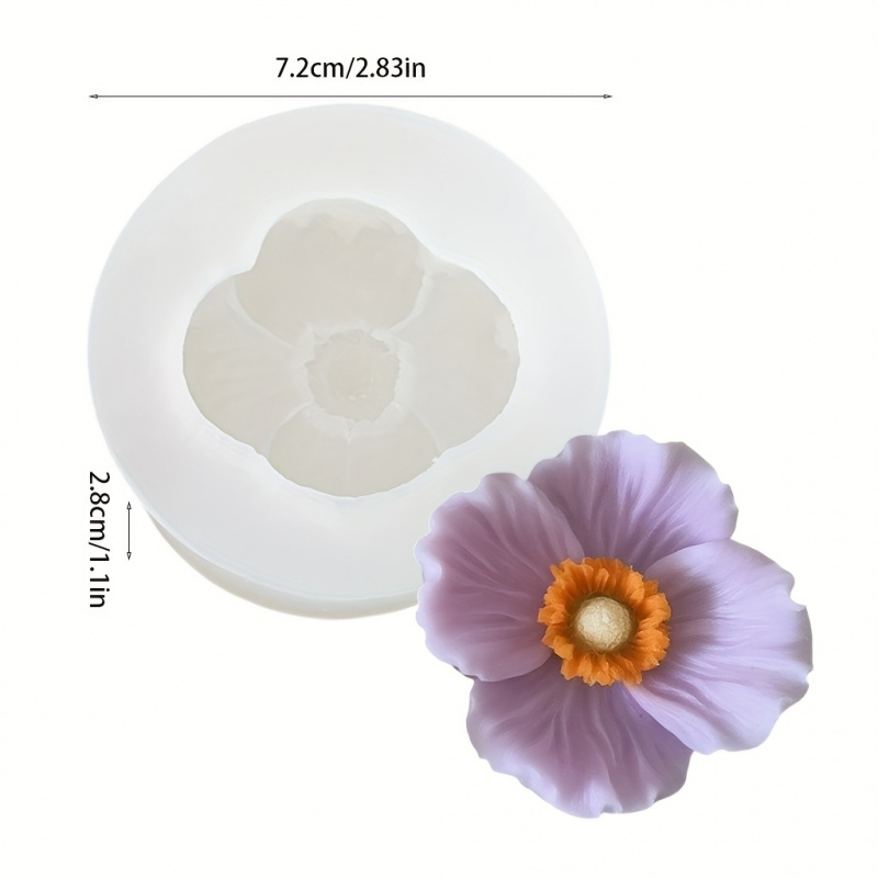 3フラワーシリコンモールド、シリコンフラワーキャンドル、樹脂 - Candle Making Jug のレビューと価格