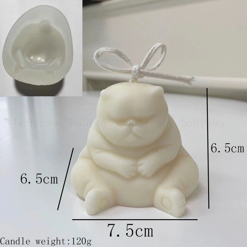 太った猫のキャンドル型 シリコン製 キャンドル作り DIY  - Candle Making Fat のレビューと価格