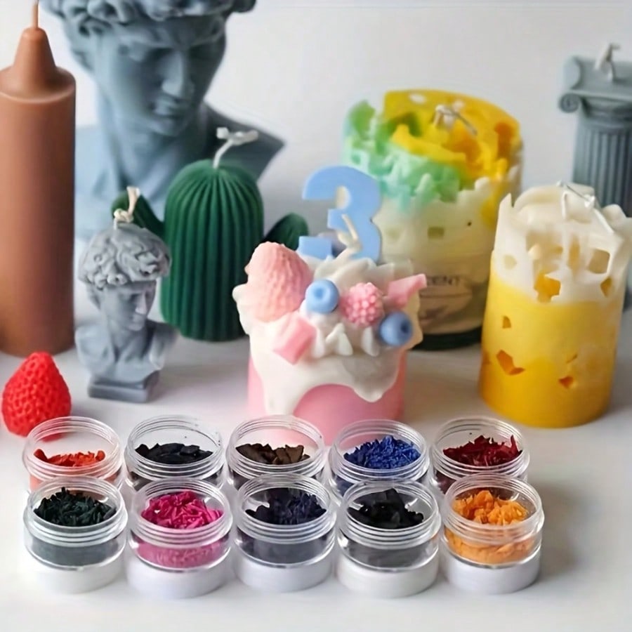 34色/16色/12色/6色キャンドルカラー顔料セット（1g - Candle Dye Chip のレビューと価格