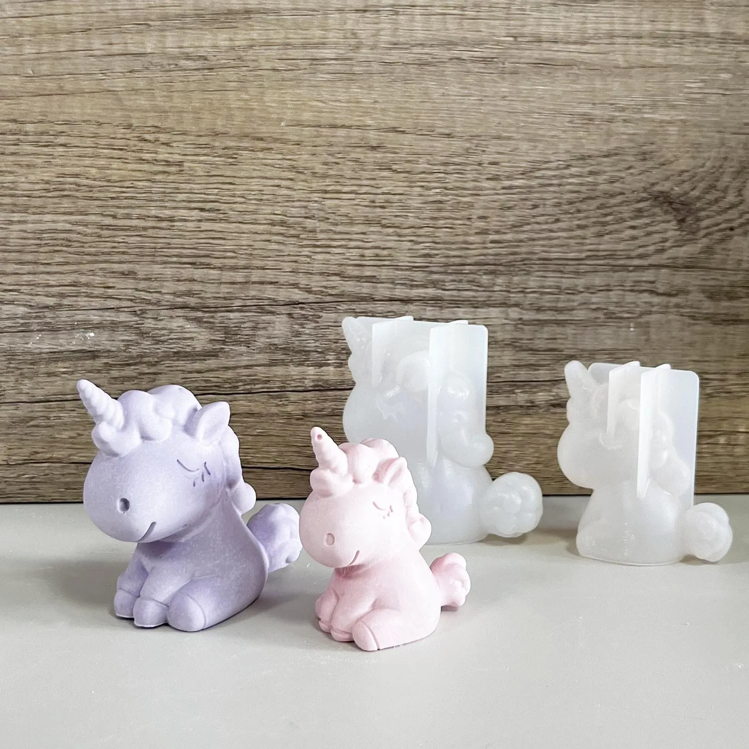 3D 幾何学的なシリコーンユニコーン猫鹿クマ型ソープキャンド - Candle Making Ideas のレビューと価格