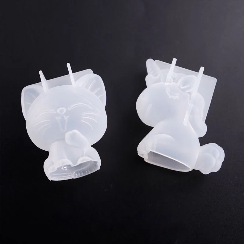3D 幾何学的なシリコーンユニコーン猫鹿クマ型ソープキャンド - Candle Making Ideas のレビューと価格