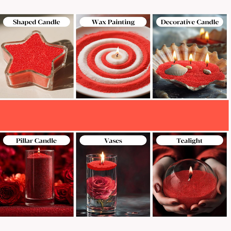100G グリーン ホワイト レッド サンド パール キャン - Candle Making Party のレビューと価格