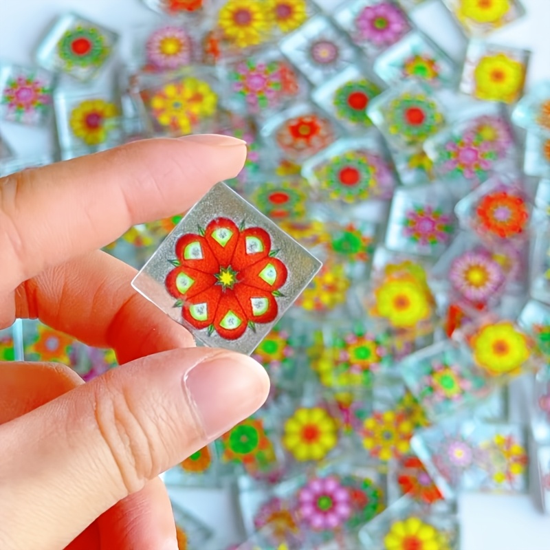 100/200グラムの透明モザイク素材、2.3*2.3cmの - Candle Making Activity のレビューと価格