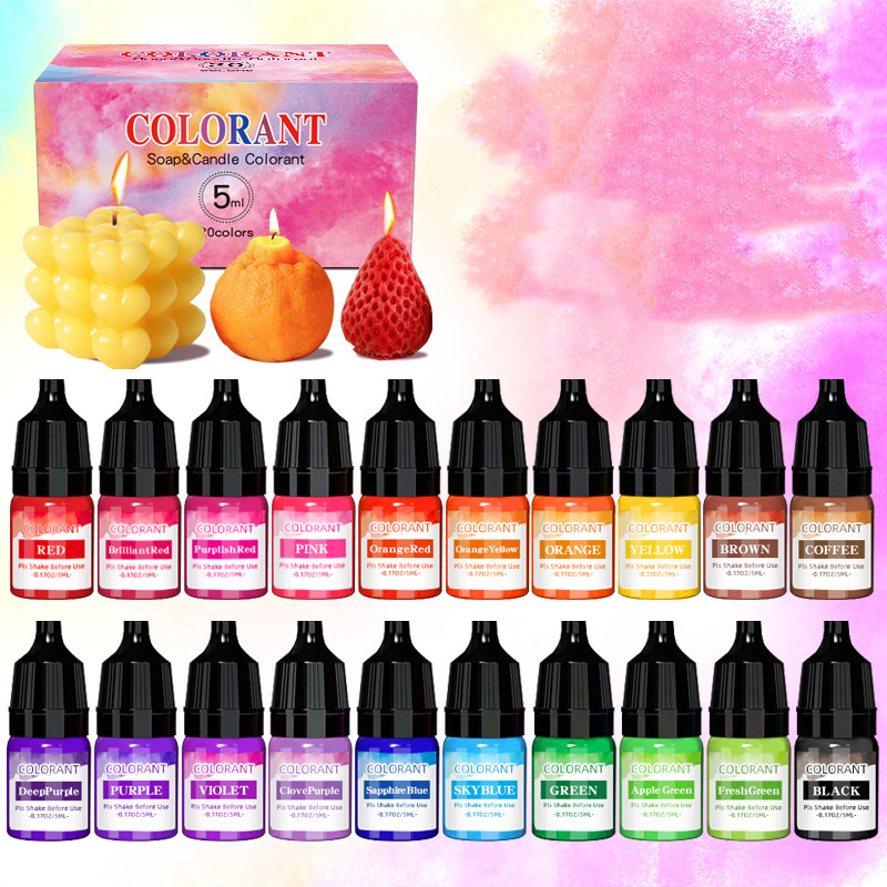 20 色キャンドル染料顔料アロマセラピー液体着色剤顔料 DI - Candle Dye Chip のレビューと価格