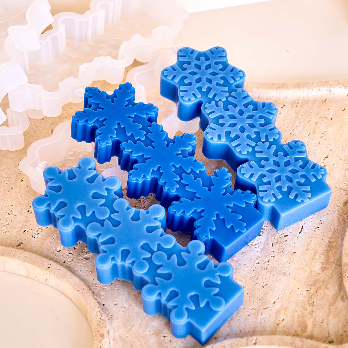 クリスマススノーフレークキャンドルモールド DIY アロマキ - Candle Making Party のレビューと価格