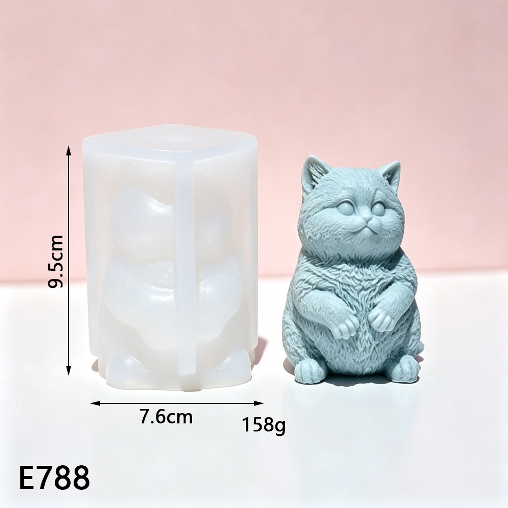3Dファットキャットアロマセラピーキャンドルシリコンモールド - Candle Making Fat のレビューと価格