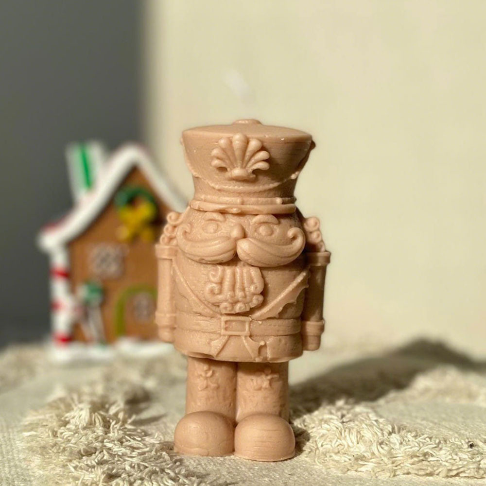 くるみ割り人形兵士シリコンキャンドル型3Dひげ男彫刻石膏型D - Candle Making Fat のレビューと価格
