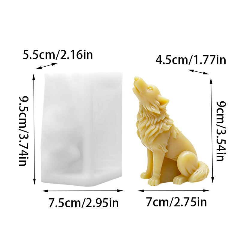 雪原ハウリングムーンウルフキャンドルモールドシリコーンDIY - Candle Making Supplies Wholesale のレビューと価格