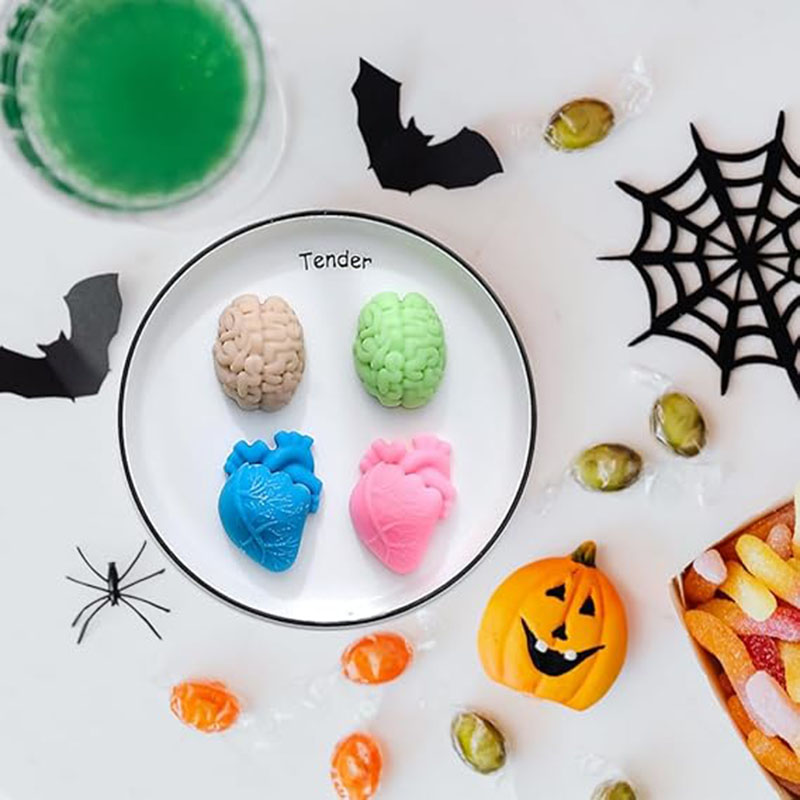 人間の脳と心臓のシリコンモールド、石鹸作り用品、ハロウィン3 - Candle Making Activity のレビューと価格