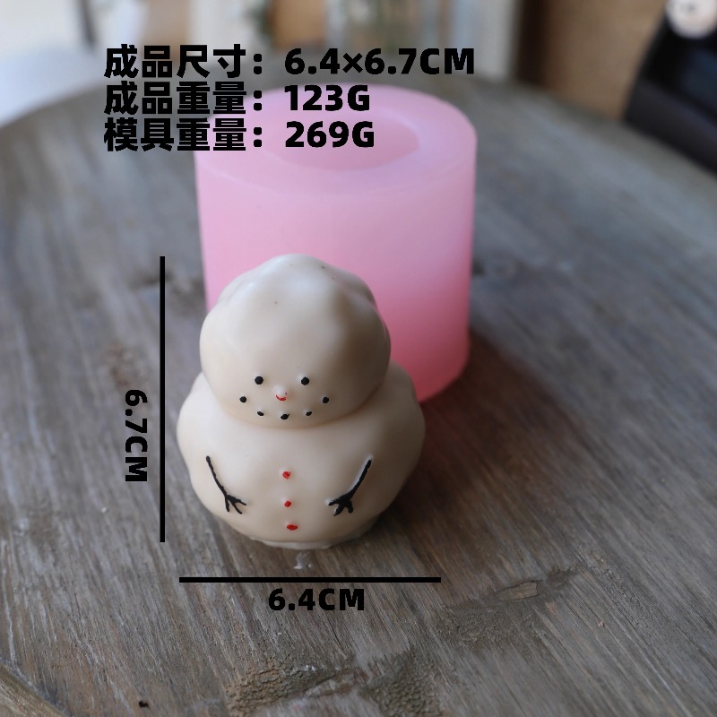 クリスマスキャンドル作り用の太った雪だるま型シリコンモールド - Candle Making Fat のレビューと価格