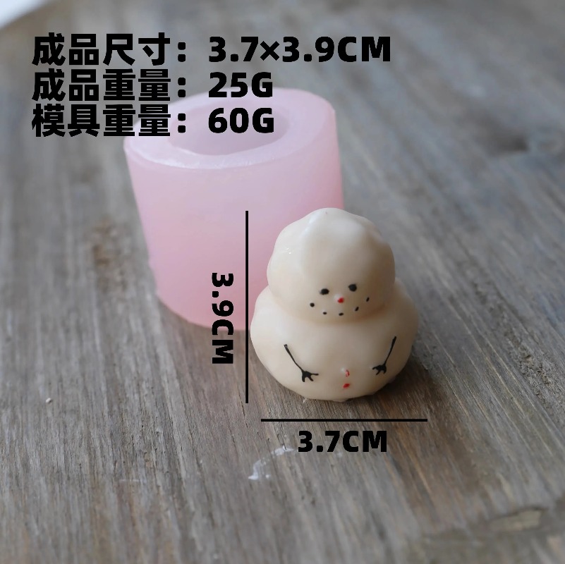 クリスマスキャンドル作り用の太った雪だるま型シリコンモールド - Candle Making Fat のレビューと価格