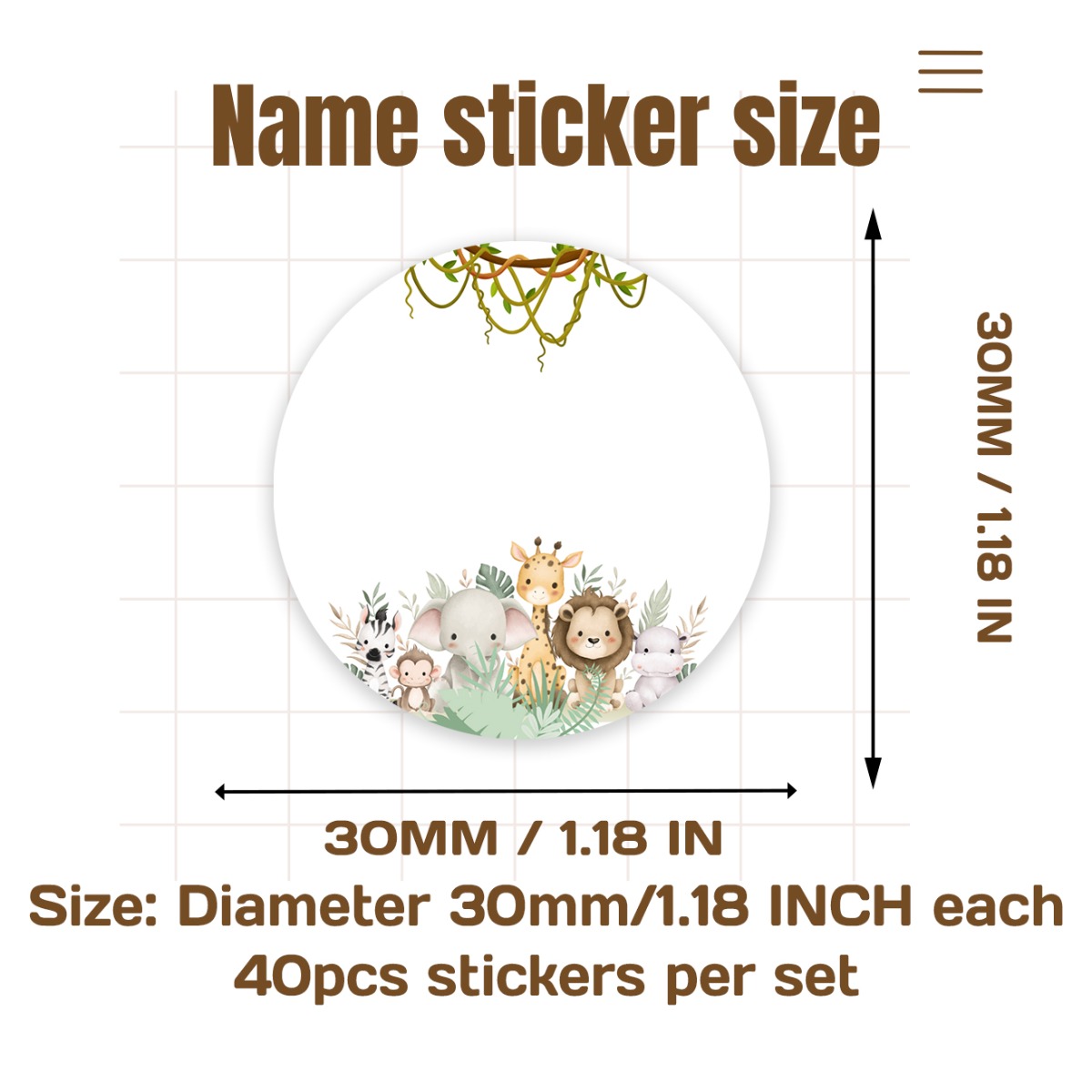 パーソナライズされた名前ステッカー カスタムラウンドネームラ - Label Sticker Round のレビューと価格