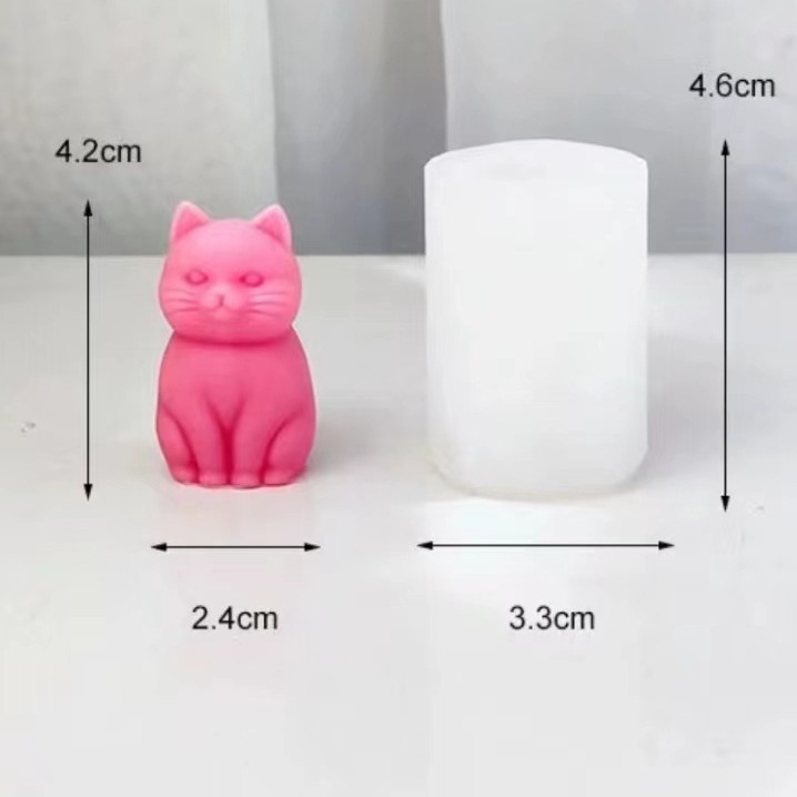 3D 脂肪猫動物シリコーンキャンドルモールド DIY 素敵な - Candle Making Fat のレビューと価格
