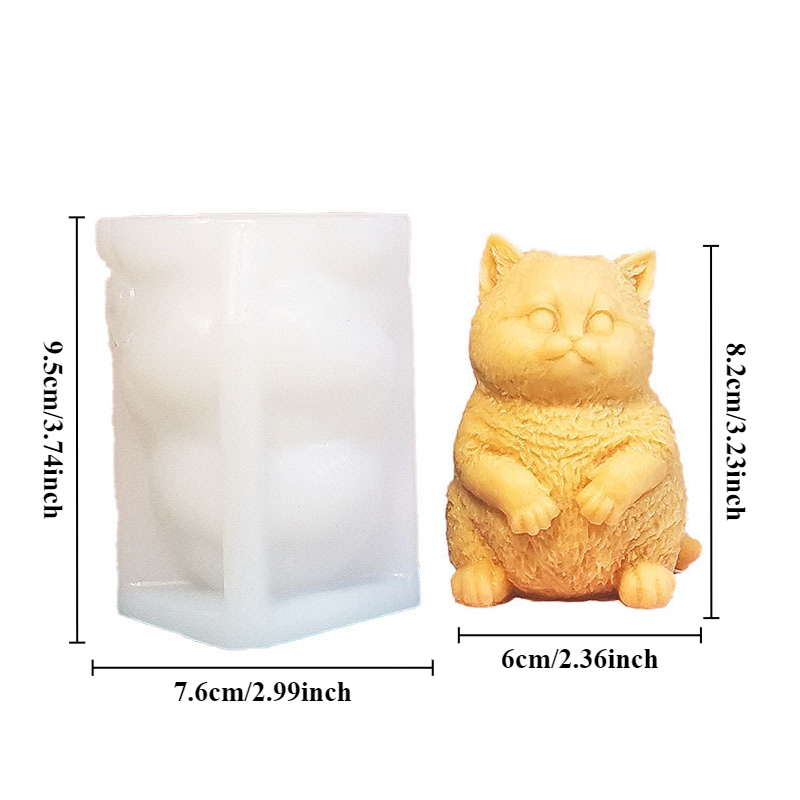 DIYスタンディングファットキャットシリコンキャンドルモール - Candle Making Fat のレビューと価格