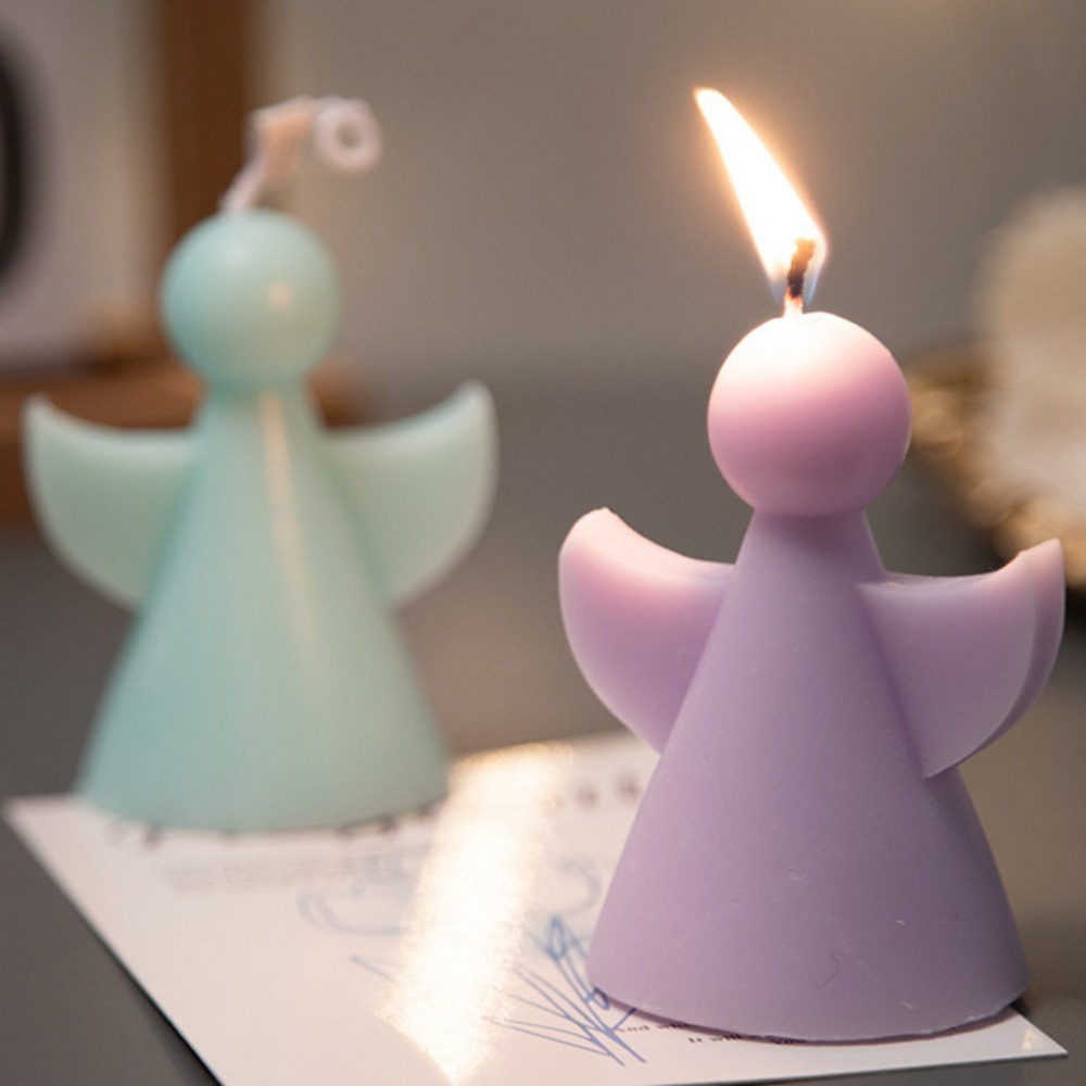丸い頭の翼を持つアクリルキャンドルモールド,幾何学的な人形, - Candle Making Party のレビューと価格