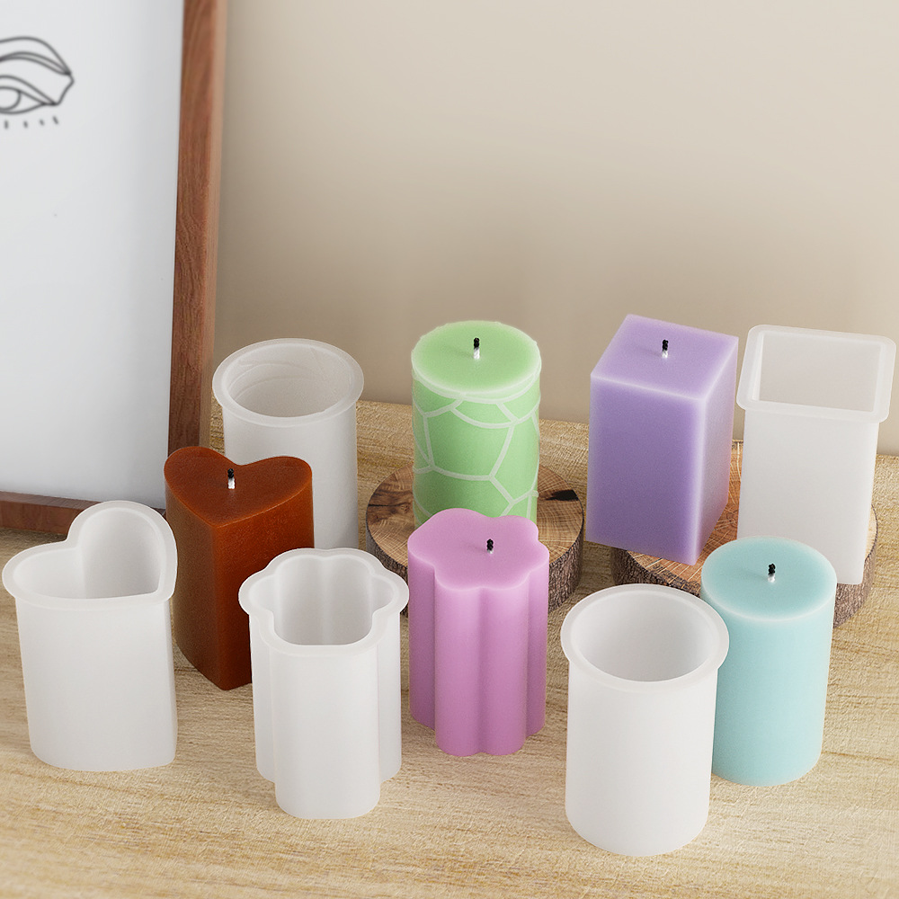 幾何学コラムシリコンモールドキャンドルクラックストライプシリ - Candle Making Party のレビューと価格