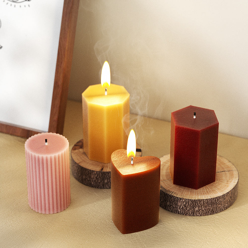 幾何学コラムシリコンモールドキャンドルクラックストライプシリ - Candle Making Party のレビューと価格