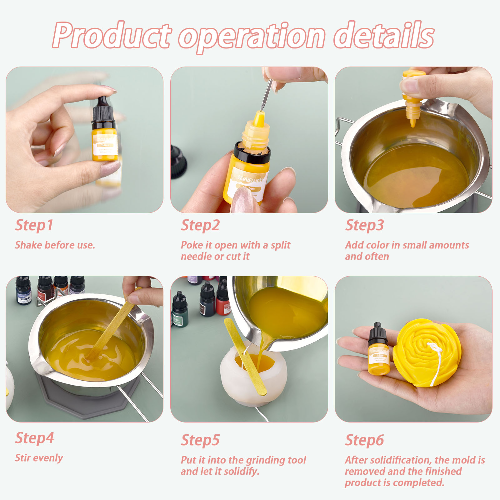 5 ミリリットル/ボトルキャンドルワックス顔料着色剤非毒性ソ - Candle Dye Chip のレビューと価格