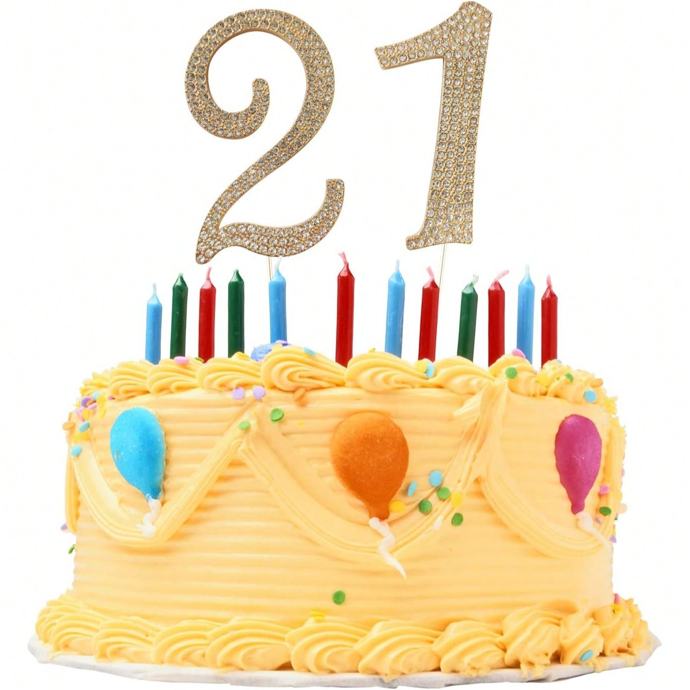 大きなゴールドラインストーンナンバーケーキトッパー（1個）- - Candle Making Ideas のレビューと価格