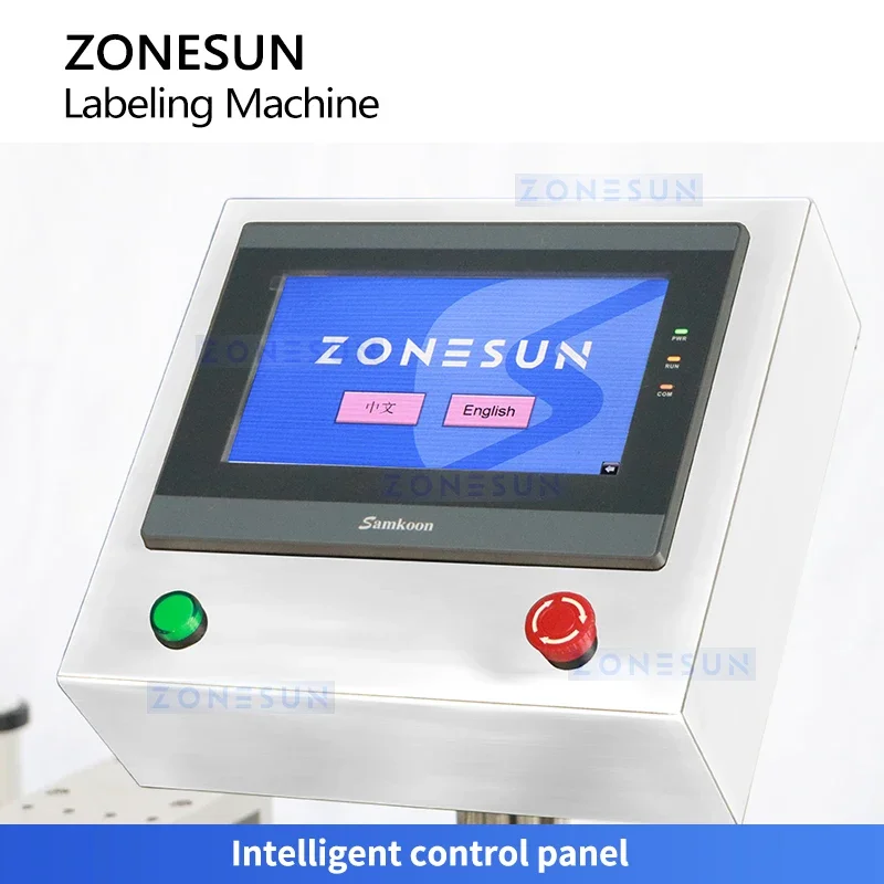 ZONESUN自動両面ラベリングマシン、丸型・平型・楕円型ボ - Label Sticker Round のレビューと価格