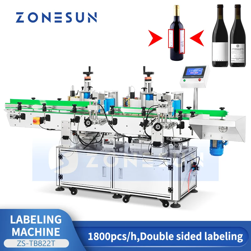 ZONESUN自動両面ラベリングマシン、丸型・平型・楕円型ボ - Label Sticker Round のレビューと価格