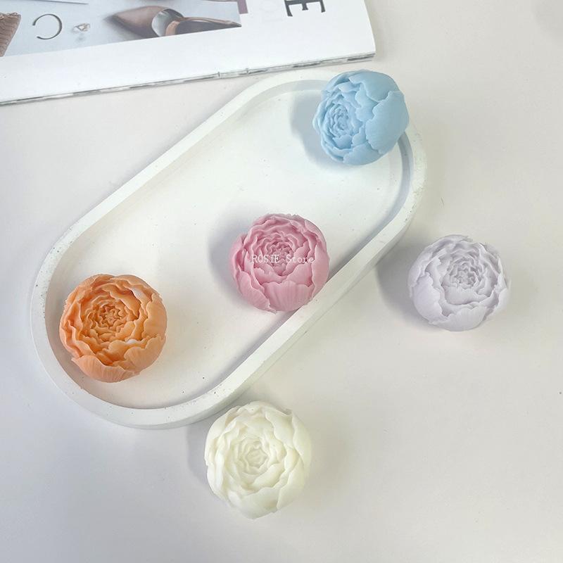 3D牡丹シリコンモールド,アロマテラピーキャンドル型,バラの - Candle Making Supplies Wholesale のレビューと価格