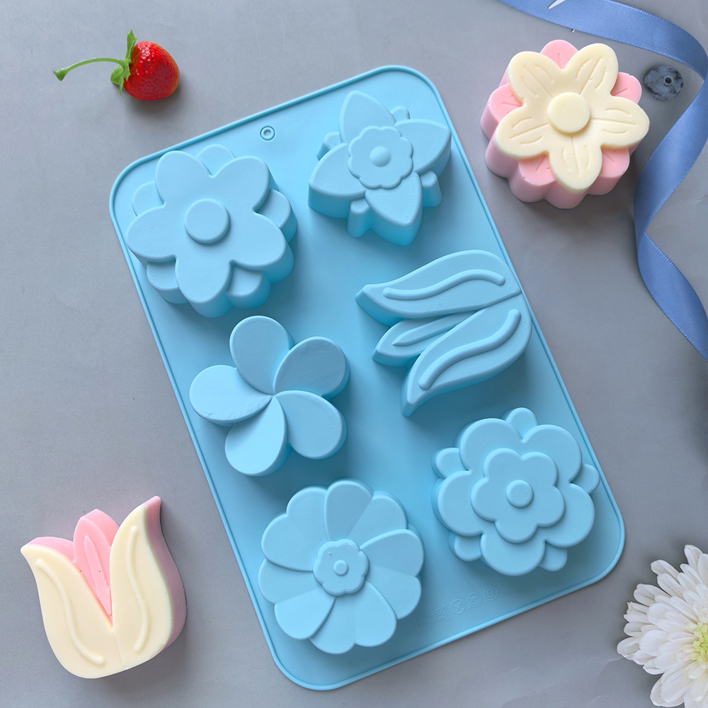 様々な花の形をしたシリコンモールド、石鹸やキャンドル作り、ケ - Candle Making Party のレビューと価格