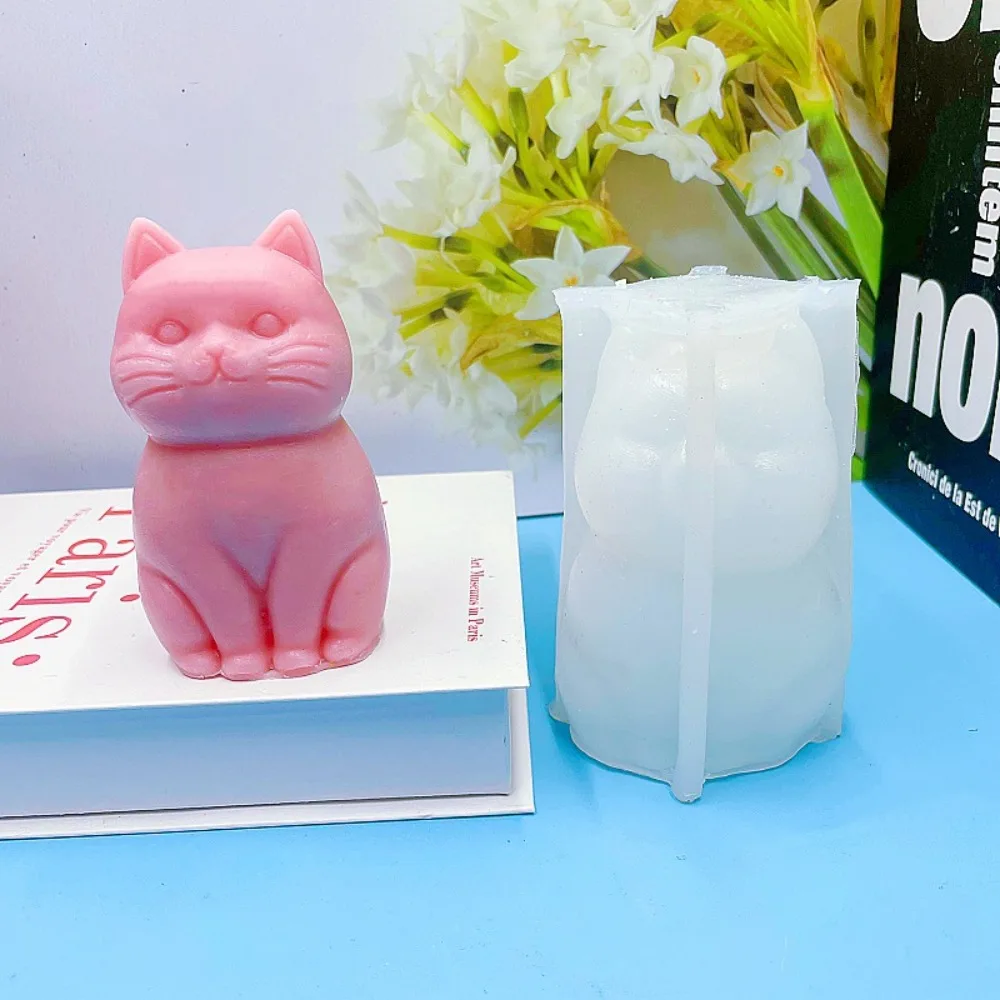 3D 脂肪猫動物シリコーンキャンドルモールド DIY 素敵な - Candle Making Fat のレビューと価格