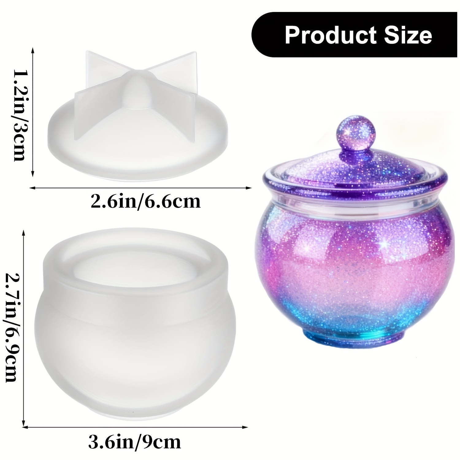 蓋付きの丸い樹脂製缶型1セット、DIYジュエリー収納ボックス - Candle Making Jug のレビューと価格