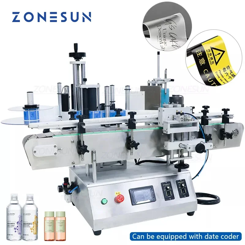 ZONESUN TB-500A 自動両面ラベル貼り機、瓶、水 - Label Sticker Round のレビューと価格