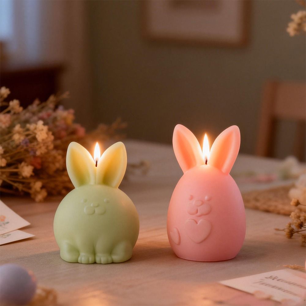 漫画のウサギのイースターバニーモールドファットバニーシリコン - Candle Making Fat のレビューと価格