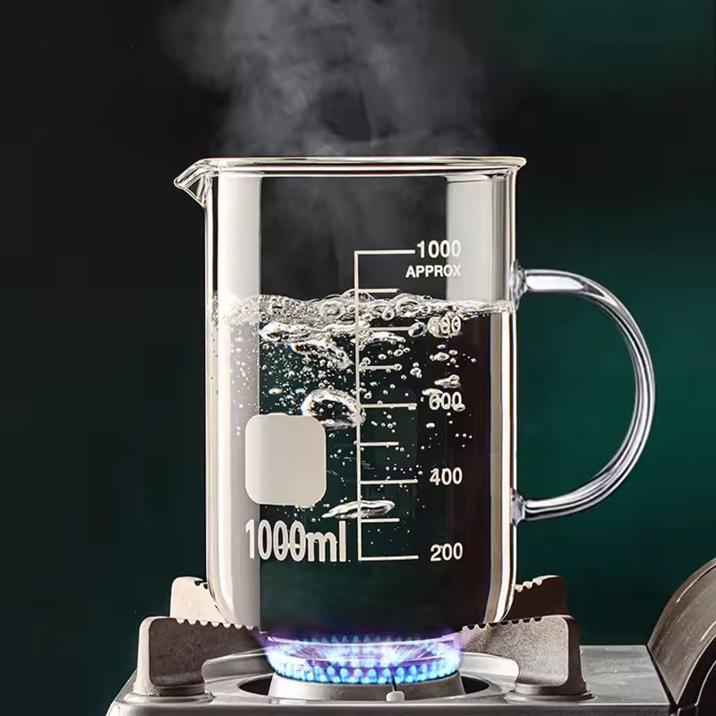 ハンドル付き透明ガラス計量カップ,耐熱ビーカー,調理器具,5 - Candle Making Jug のレビューと価格