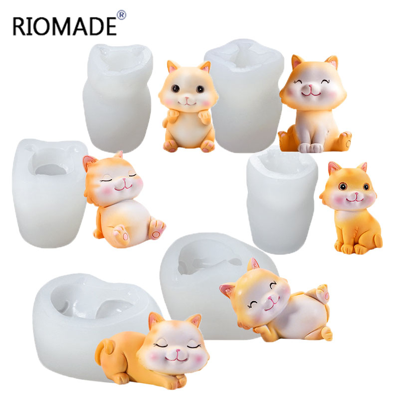 猫シリコンモールド 6種類 3D子猫 ケーキデコレーションツ - Candle Making Supplies Wholesale のレビューと価格